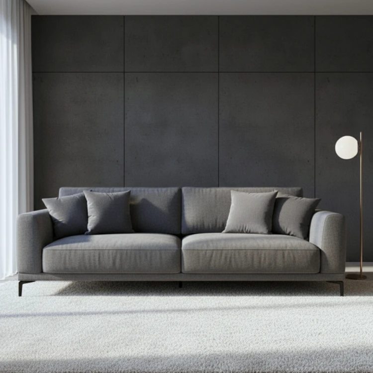 ספה 3 מטר מרסיי אפור כהה