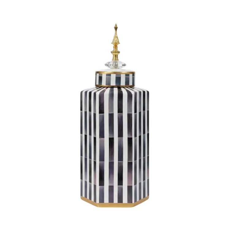 ואזה פסים כחול + מכסה 40 ס"מ