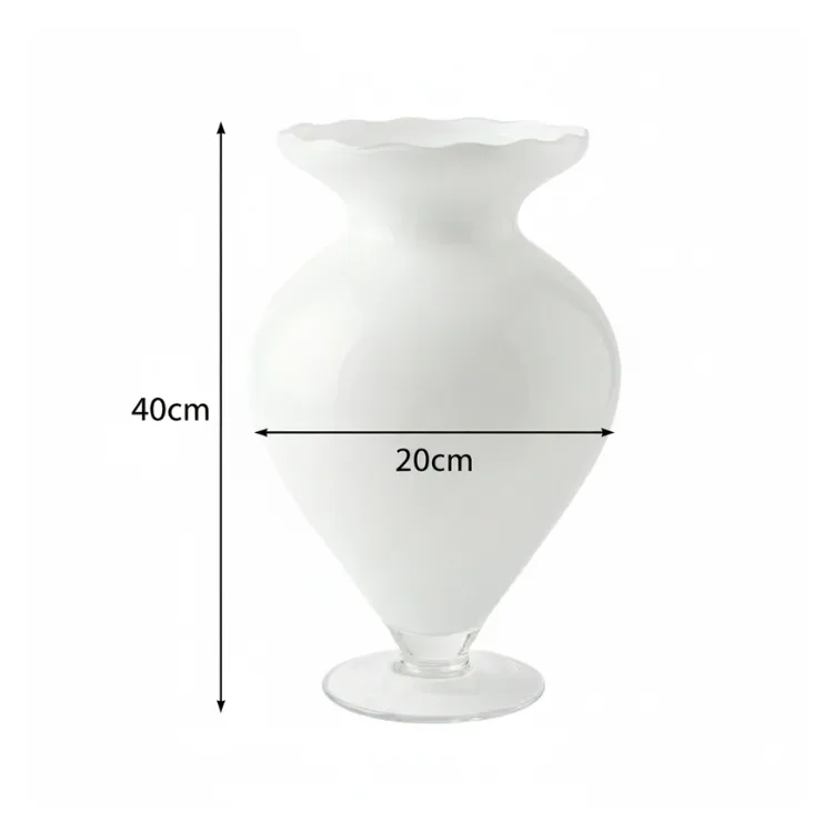 אגרטל זכוכית לבן דגם GR1080