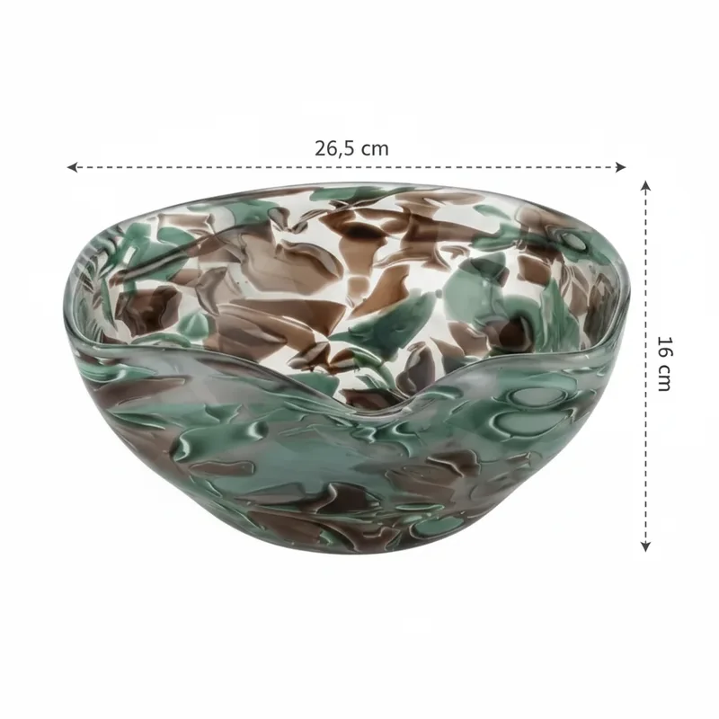 קערה מעוצבת מזכוכית אירופאית דגם GR106