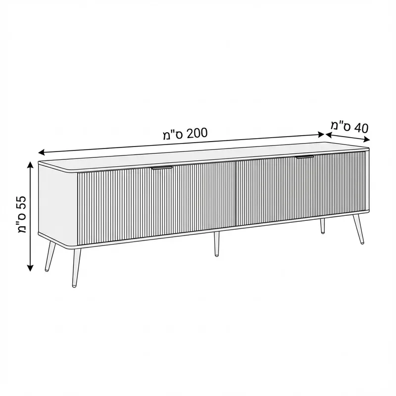 מזנון לסלון דגם יוקו צבע אפור
