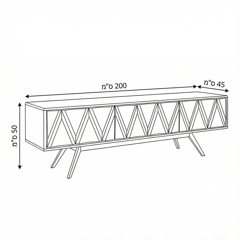 מזנון דגם מישל שחור - תצוגה חיפה