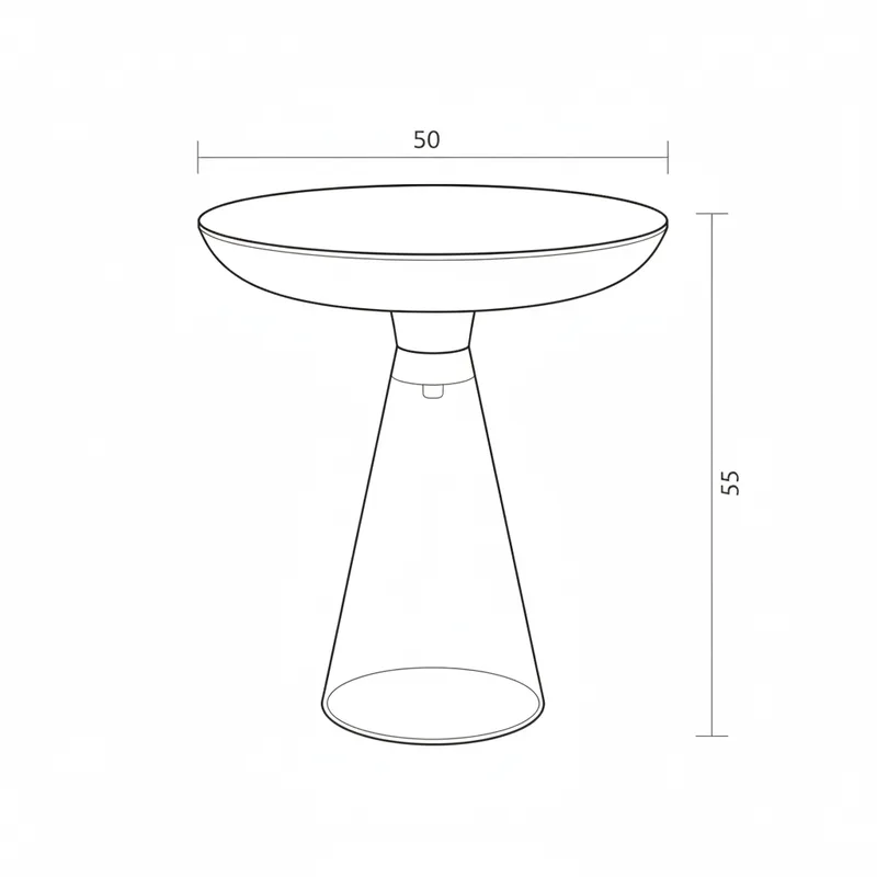 שולחן צד זכוכית דגם 013 זהב