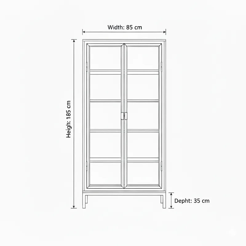 ויטרינה גדולה לבן כסוף