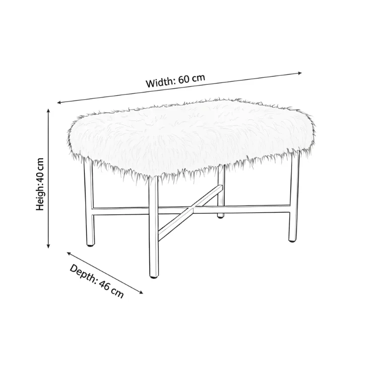 הדום פרווה לבן כסוף