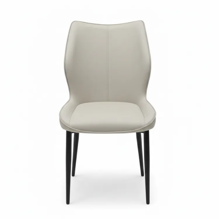 כיסא אוכל דמוי עור דגם ארמאני צבע אבן