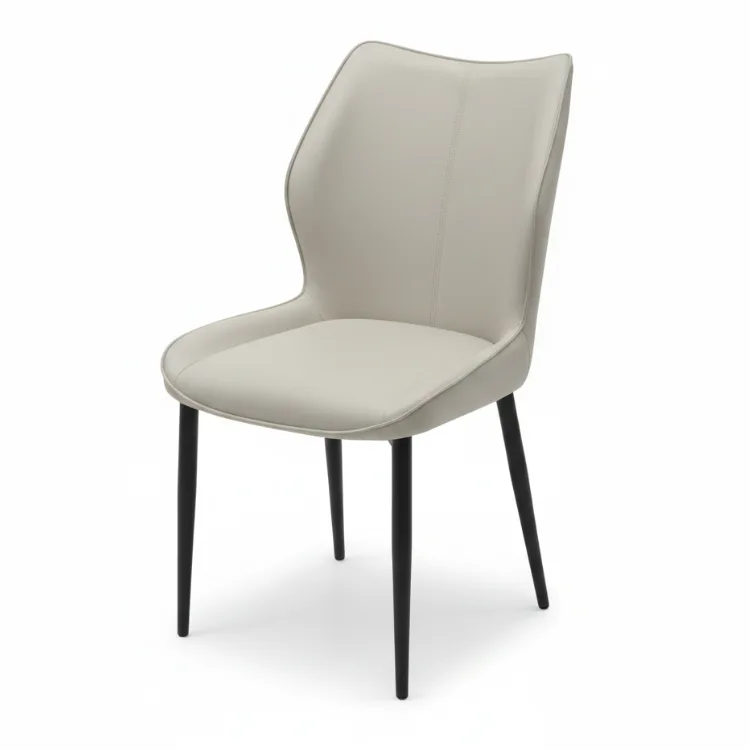 כיסא אוכל דמוי עור דגם ארמאני צבע אבן