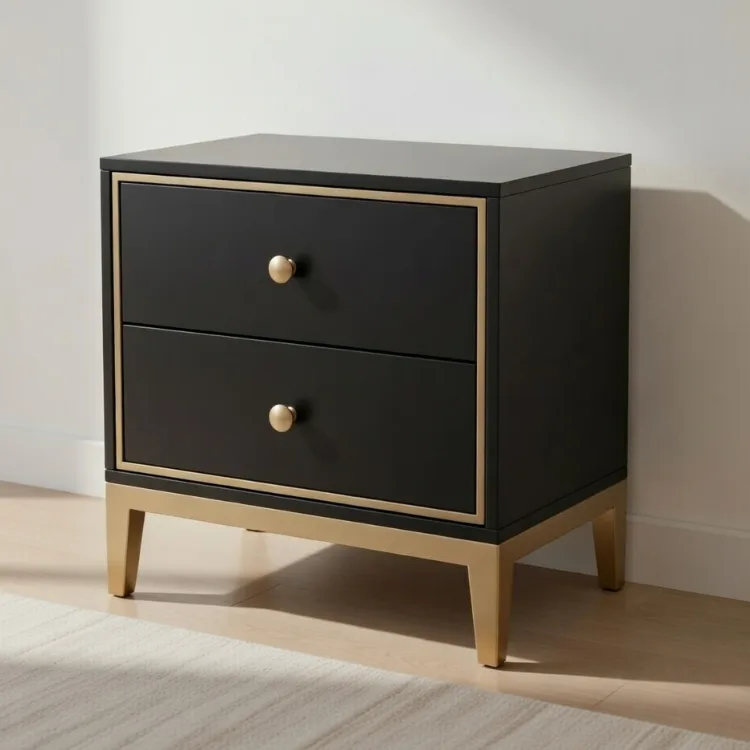 שידה / שידת צד דגם אנטוניו זהב שחור