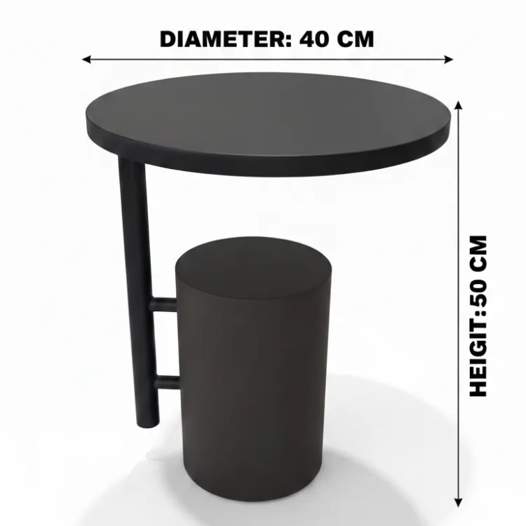 שולחן צד דגם ברק שחור