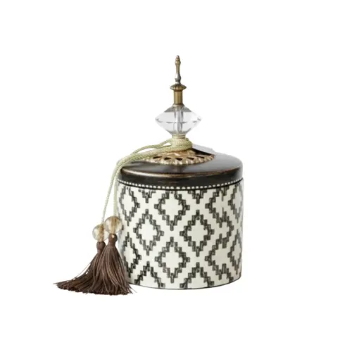 קופסא עיטור חום זהב 13 ס"מ