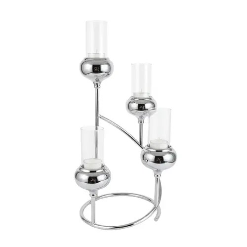 מעמד נרות ספירלה 4 קנים