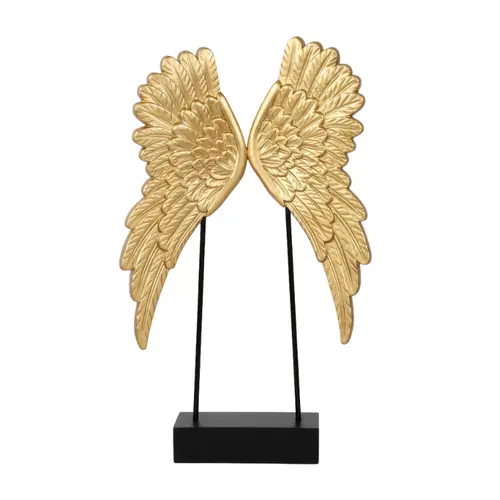 פסל כנפי מלאך על סטנד זהב