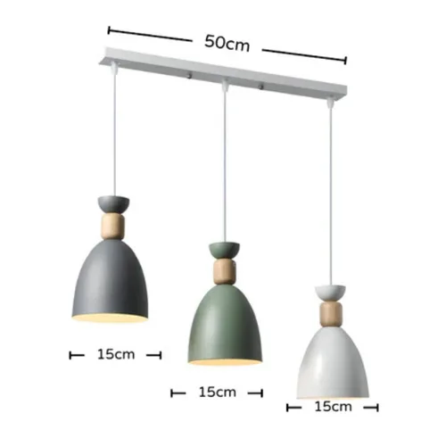 גוף תאורה תלוי שלישיית אהילים דגם ירדן