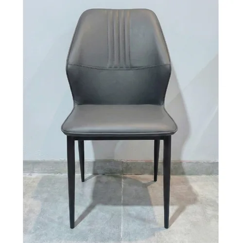 כיסא אוכל דמוי עור דגם לופט אפור