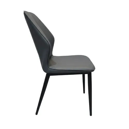 כיסא אוכל דמוי עור דגם לופט אפור