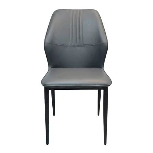 כיסא אוכל דמוי עור דגם לופט אפור