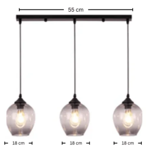 גוף תאורה שלישייה דגם קסם