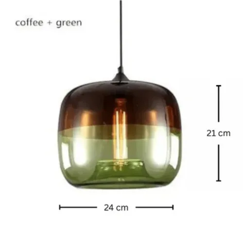 גוף תאורה מעוצב דגם עמית בצבע ירוק-חום