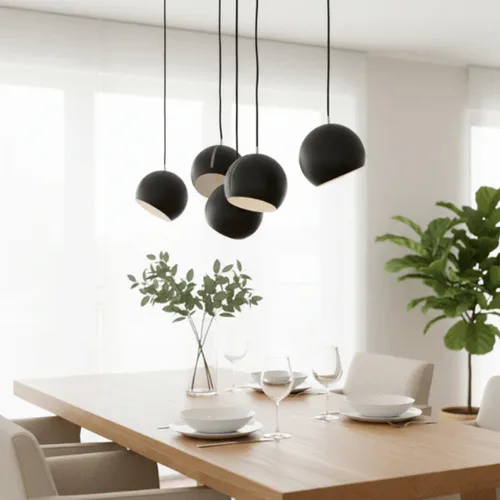 גוף תאורה שחור דגם ארבל