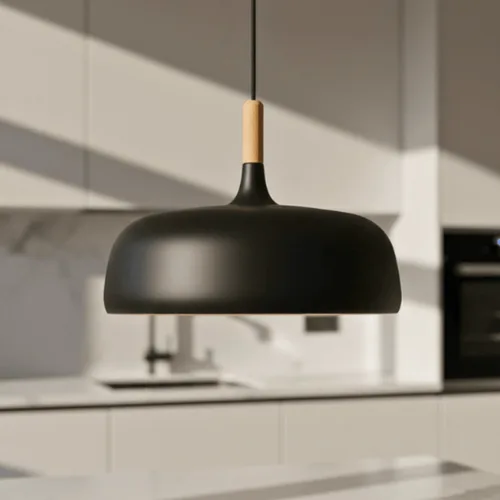 גוף תאורה תלוי דגם קאי שחור מאט