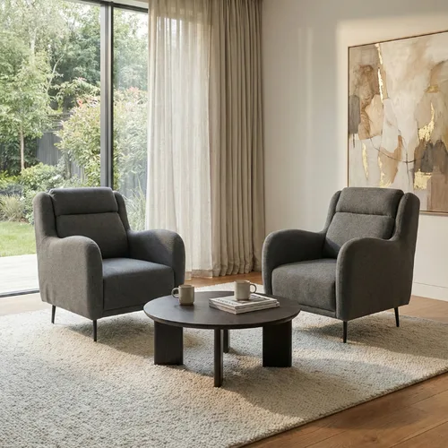 כורסא מעוצבת דגם אמה אפור