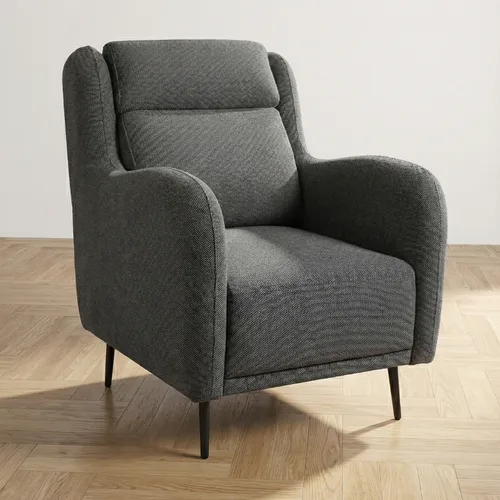 כורסא מעוצבת דגם אמה אפור