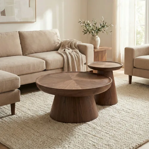 סט שולחנות אגוז דגם עלית