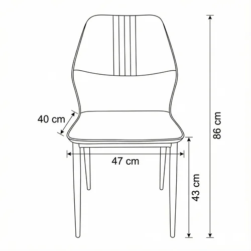כיסא אוכל דמוי עור דגם לופט אבן