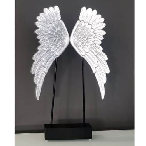 כנפי מלאך על סטנד כסוף