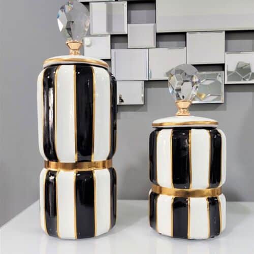 ואזה פסים + מכסה 30 ס"מ