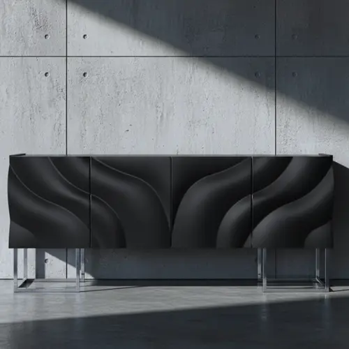 מזנון ניקולט שחור כסוף - תצוגה בילו + חיפה