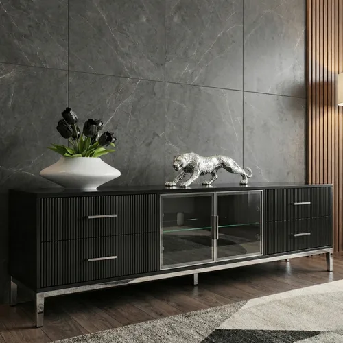 מזנון דגם שאנטל שחור כסוף - תצוגה חיפה