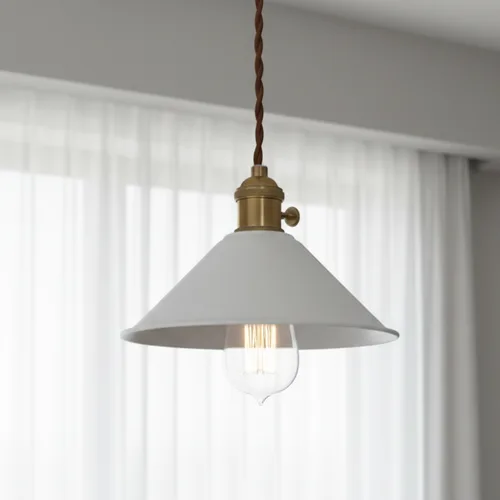 גוף תאורה תלוי דגם סהר לבן