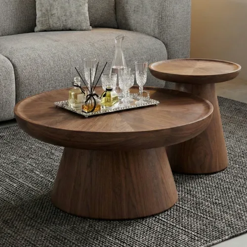 סט שולחנות אגוז דגם עלית