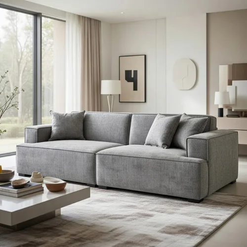 ספה דגם ויקטוריה 2.6 מטר בצבע אפור