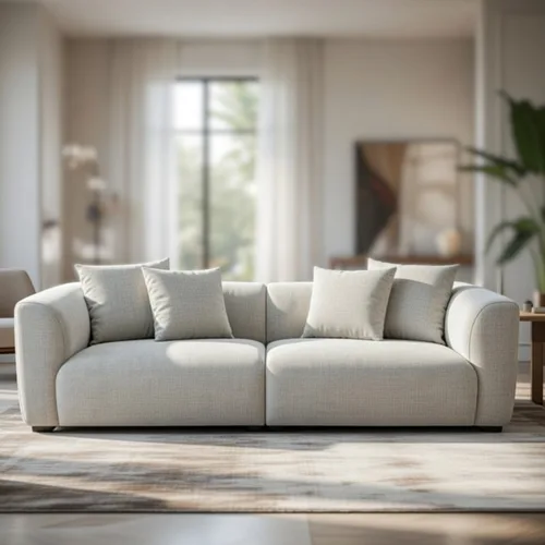 ספה דגם סיינה 2.9 מטר בצבע אפור בהיר