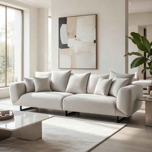 ספה דגם אופרה 3 מטר בצבע אבן