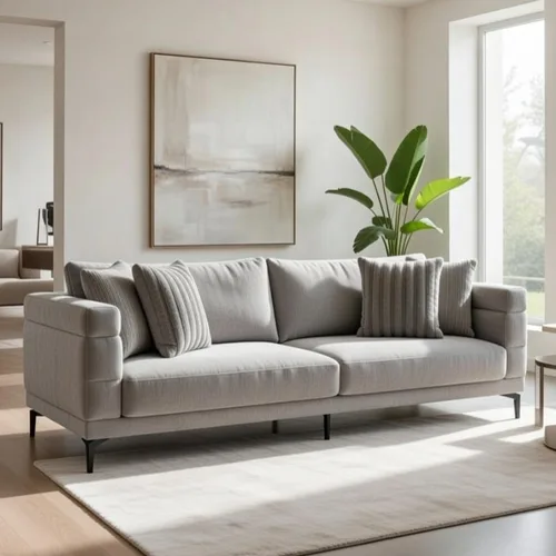 ספה 3 מטר דגם גוצ'י אפור