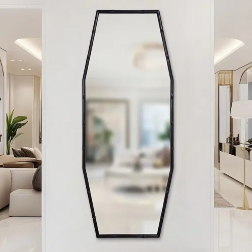 מראה אובלית מסגרת מתכת