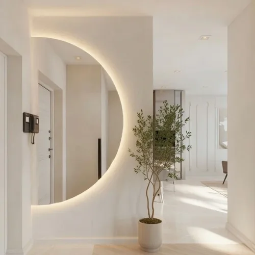 מראה מרחפת קריסטל בלגי דגם מאיה – חצי ירח