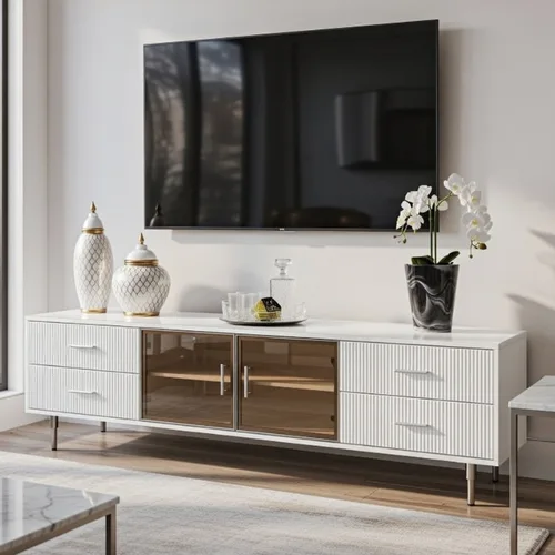 מזנון דגם שאנטל לבן כסוף