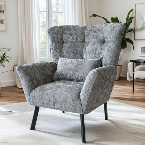 כורסא מעוצבת דגם שקד אפור