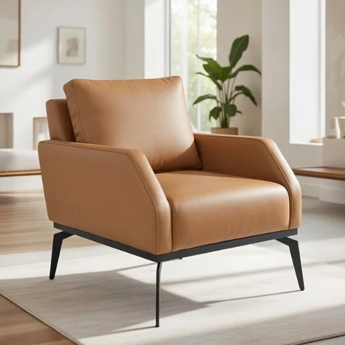 כורסא דגם פריז צבע חום כאמל