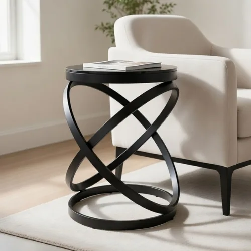 שולחן צד דגם אלה שחור