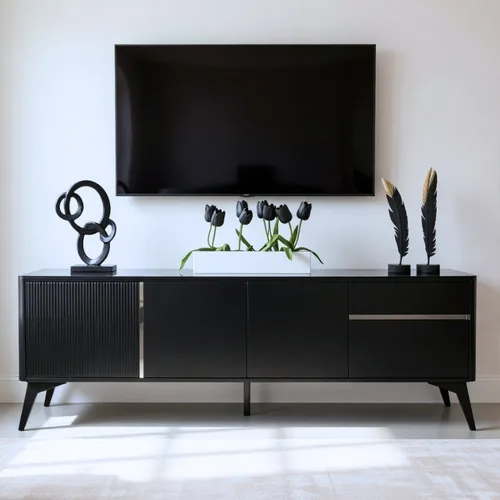 מזנון לסלון דגם בברלי שחור