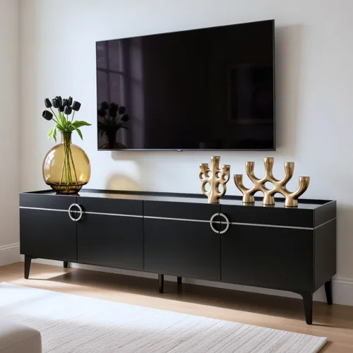 מזנון לסלון דגם טוקיו שחור