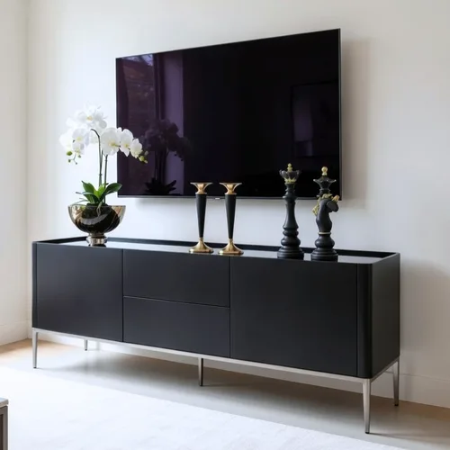 מזנון לסלון דגם מיאמי צבע שחור