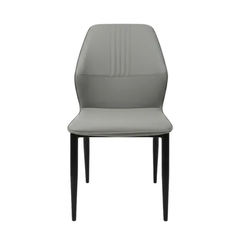 כיסא אוכל דמוי עור דגם לופט אפור